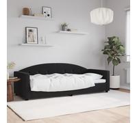vidaXL Sofá cama sin colchón terciopelo negro 80x200 cm