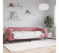 vidaXL Sofá cama sin colchón terciopelo rosa 80x200 cm