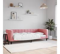 vidaXL Sofá cama sin colchón terciopelo rosa 80x200 cm