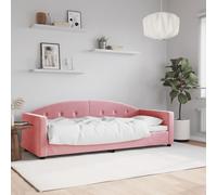 vidaXL Sofá cama sin colchón terciopelo rosa 80x200 cm