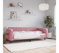 vidaXL Sofá cama sin colchón terciopelo rosa 90x200 cm