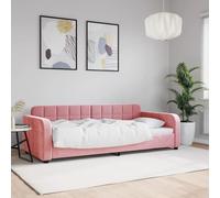 vidaXL Sofá cama sin colchón terciopelo rosa 90x200 cm