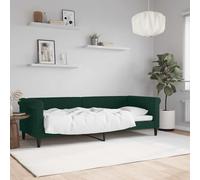 vidaXL Sofá cama sin colchón terciopelo verde oscuro 80x200 cm