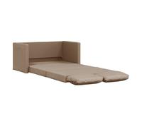 vidaXL Sofá cama de suelo 2 en 1, diván plegable tapizado, cuero sintético capuchino 112x174x55 cm