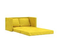 Vidaxl sofá cama suelo 2 en 1 terciopelo amarillo oscuro 122x204x55 cm