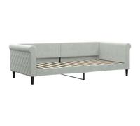 vidaXL Sofá Cama Terciopelo Gris Claro 90x200 cm, Cama de Invitados, sofá, sofá Cama Individual, sofá Cama cómodo, sofá para Dormir