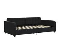 vidaXL Sofá Cama Terciopelo Negro 100x200 cm, Cama de Invitados, sofá, sofá Cama Individual, sofá Cama cómodo, sofá para Dormir