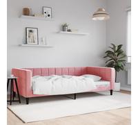 vidaXL Sofá cama terciopelo rosa 100x200 cm