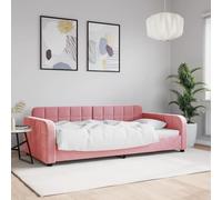 vidaXL Sofá cama terciopelo rosa 100x200 cm