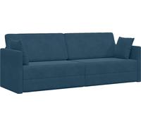 vidaXL Sofá cama tipo futón, color azul, 213 x 70 x 77 cm, tapizado en terciopelo