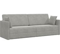 vidaXL Sofá cama tipo futón, color gris claro, 213 x 70 x 77 cm, tapizado en terciopelo