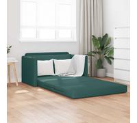 vidaXL Sofá cama Verde oscuro 124 x 71 x 78 cm tela