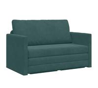 vidaXL Sofá Cama Verde Oscuro 124 x 71 x 78 cm Terciopelo, Sofá Cama Moderno, Rectangular, Duradero, Muebles Convertibles, diseño práctico y eficiente en Espacio