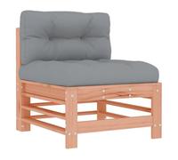 vidaXL Sofá central con cojines madera maciza de abeto de Douglas