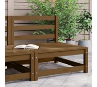 vidaXL Sofá central de madera maciza de pino marrón miel
