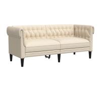 Vidaxl sofá chesterfield de 2 plazas lino