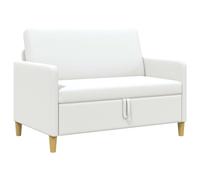 vidaXL Sofá con almacenamiento 122 x 78 x 87 cm Poliéster Multicolor Blanco