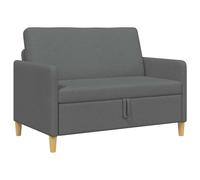 vidaXL Sofá con almacenamiento 122 x 78 x 87 cm Poliéster Multicolor Gris oscuro