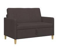 vidaXL Sofá con almacenamiento 122 x 78 x 87 cm Poliéster Multicolor Marrón oscuro