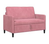 vidaXL Sofá con almacenamiento 122 x 78 x 87 cm Poliéster Multicolor Rosa