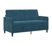 vidaXL Sofá con almacenamiento Azul 152 x 78 x 87 cm Poliéster