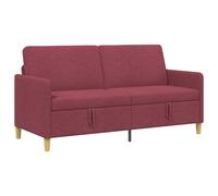 vidaXL Sofá con almacenamiento 172 x 78 x 87 cm Poliéster Multicolor Rojo vino tinto