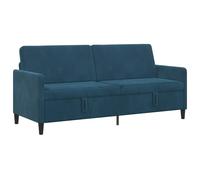 vidaXL Sofá con almacenamiento 192 x 78 x 87 cm Poliéster Multicolor Azul