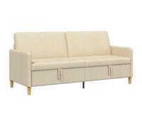 vidaXL Sofá con almacenamiento 192 x 78 x 87 cm Poliéster Multicolor Crema
