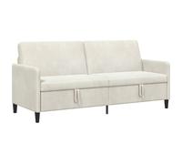 vidaXL Sofá con almacenamiento 192 x 78 x 87 cm Poliéster Multicolor Crema