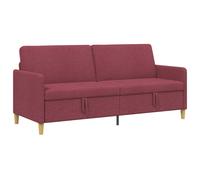 vidaXL Sofá con almacenamiento 192 x 78 x 87 cm Poliéster Multicolor Rojo vino tinto