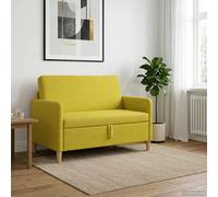 vidaXL Sofá con almacenamiento Amarillo Claro 122 x 78 x 87 cm