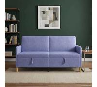 vidaXL Sofá con almacenamiento Azul jeans 172 x 78 x 87 cm Poliéster