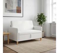 vidaXL Sofá con almacenamiento Blanco 122 x 78 x 87 cm Poliéster