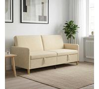 vidaXL Sofá con almacenamiento Crema 192 x 78 x 87 cm Poliéster