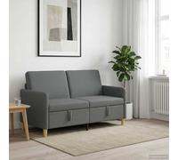 vidaXL Sofá con almacenamiento Gris oscuro 152 x 78 x 87 cm Poliéster