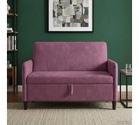 vidaXL Sofá con almacenamiento Morado 122 x 78 x 87 cm Poliéster
