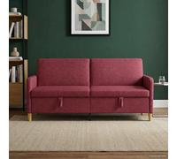 vidaXL Sofá con almacenamiento Rojo vino 192 x 78 x 87 cm Poliéster