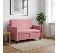 vidaXL Sofá con almacenamiento Rosa 122 x 78 x 87 cm Poliéster