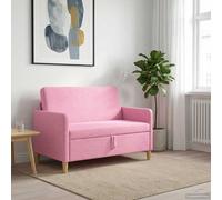 vidaXL Sofá con almacenamiento Rosa 122 x 78 x 87 cm Poliéster