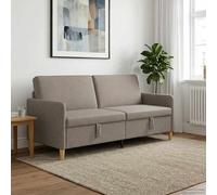 vidaXL Sofá con almacenamiento Topo 192 x 78 x 87 cm Poliéster