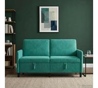 vidaXL Sofá con almacenamiento Tuquesa 152 x 78 x 87 cm Poliéster