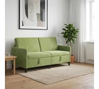 vidaXL Sofá con almacenamiento Verde claro 172 x 78 x 87 cm Poliéster