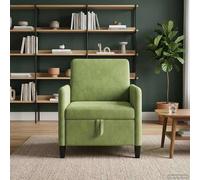 vidaXL Sofá con almacenamiento Verde claro 72 x 78 x 87 cm Poliéster