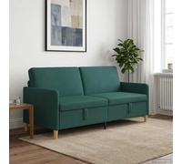 vidaXL Sofá con almacenamiento Verde oscuro 192 x 78 x 87 cm Poliéster