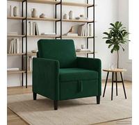 vidaXL Sofá con almacenamiento Verde oscuro 72 x 78 x 87 cm Poliéster