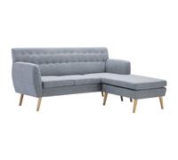 vidaXL Sofá con forma de L tapizado tela gris claro 171,5x138x81,5 cm