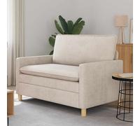 vidaXL Sofá Crema 126 x 81 x 87,5 cm Poliéster