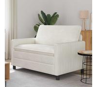 vidaXL Sofá Crema 126 x 81 x 87,5 cm Poliéster