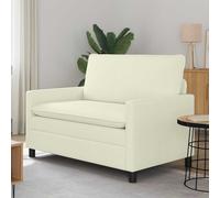 vidaXL Sofá Crema 126 x 81 x 87,5 cm Tela