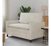 vidaXL Sofá Crema 126 x 81 x 87,5 cm Terciopelo